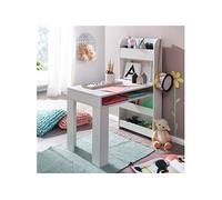 Bureau enfant 90x50x110 cm blanc Marron