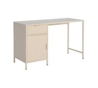 Bureau enfant acier laminé 1 tiroir. beige. L 120 x P 50 x H 75 cm