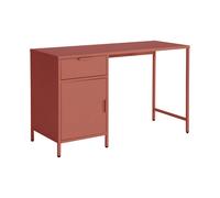Bureau enfant acier laminé 1 tiroir terracotta TU