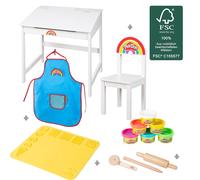 Bureau enfant avec chaise + 6 pâtes à modeler Play-Doh et accessoires blanc - multicolore TU