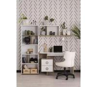 Bureau enfant Bureau bibliothèque bois blanc Set 3pcs Design