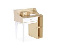 Bureau enfant décor bois 1 tiroir 3 étagères edgar blanc et naturel TU
