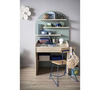 Sauthon Bureau Enfant - décor Bois chêne sépia Forme Arche (Vert, 100 x 168 x 78 cm)