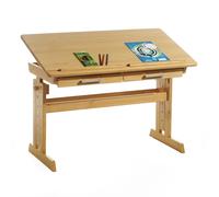 Bureau enfant écolier junior hauteur réglable table dessin inclinable pin massif