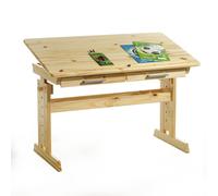 Bureau enfant écolier junior hauteur réglable table dessin inclinable pin massif