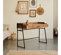 Bureau enfant en bois de manguier massif et métal 114 hedda marron TU