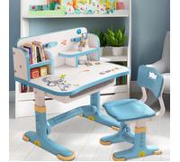 Bureau enfant évolutif avec chaise réglable de rangement intelligent et plateau facile à nettoyer Bureau d'étude pour enfants
