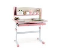 Bureau Enfants avec Réglable en Hauteur (50,5-73 cm) & Plateau Inclinable (Rose)