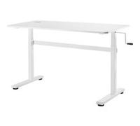Bureau Ergo Office réglable en hauteur max 117cm, max 40 kg, avec un plan de travail assis/debout, ER-401 W couleur blanc blanc G