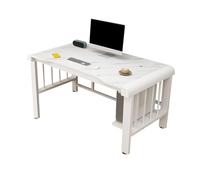 Bureau ergonomique incurvé 120 x 60 cm - Table blanche élégante pour la maison et le travail s'adapte aux courbes du corps humain polyvalent pour plusieurs scénarios