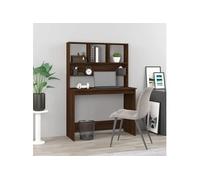 Bureau et étagères Chêne marron 102x45x148 cm Bois d'ingénierie