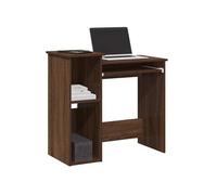 vidaXL Bureau et étagères chêne marron 84x40x78 cm Bois d'ingénierie avec rangement