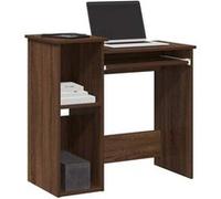 vidaXL Bureau et étagères chêne marron 84x40x78 cm Bois d'ingénierie avec rangement
