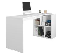 Bureau et Rayonnage Blanc 4 Niches Office