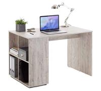 Bureau & Étagère Design "Trent" 117cm Chêne Sable