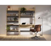 Bureau étagère gain de place intégrée - ensemble de 2 meubles - OLLIE