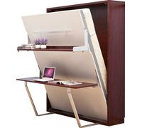 Bureau Étagère Lit 2en1 Fonctionnel Lit armoire Meuble Table Lit mural Lits