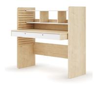 Akiten retail Bureau évolutif avec Rangement Lewis Bois et Blanc