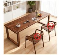 Bureau exécutif - Bureau d'ordinateur vintage avec grande table, table de conférence d'écriture en bois massif véritable pour bureau et étude