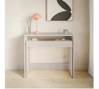 Bureau extensible avec 1 tiroir et cannelures - ZOOM - 98 cm - cachemire