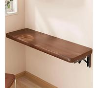 Bureau flottant mural, espace de travail multifonction en bois pour bureau à domicile, salle à manger, chambre à coucher - Marron - 80 x 30 cm - Design compact
