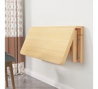 Bureau Flottant pour Ordinateur Portable avec Supports, Table de Bar Robuste à Fixation Murale, Bureau à abattant pour Ordinateur Portable, Bois Massif (110 x 40 cm x 43 x 16 po)
