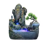 Bureau Fontaine à Eau de Table avec Cascade Roche en et ruisseau rocaille, d'intérieur méditation Zen Pompe Automatique Décoration(Grand)