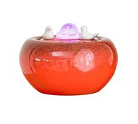 Bureau Fontaine d'eau de Table en céramique Rouge, Fontaine Relaxation intérieure, Cascade Feng Shui for la Maison, Le Salon, Bureau Décoration