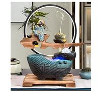Bureau Fontaine d'intérieur de Table avec lumières LED et Boule roulante Feng Shui Zen Cascade Fontaines Relaxation Eau Caractéristique Méditation Bureau for la décoration à Domicile Décoration