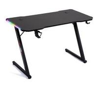 Bureau gamer AMS-GAMING GAMERDESK#120Z-LED retroéclairage RGB - 1m20 - Style carbone - Porte gobelet & casque - Télécommande