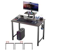 Bureau Gamer - Bureau informatique avec Support d'écran étagère et Support pour casque d'écoute - 100x50x75 cm