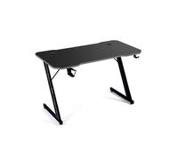 Bureau gamer AMS-GAMING DESK120Z-GREY avec finition gris - Largeur 1m20 - Style carbone - Porte gobelet & casque
