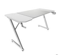 Bureau gamer - Mars Gaming - MGD-X140 - 140x60 cm - Blanc - Système de câbles intégré