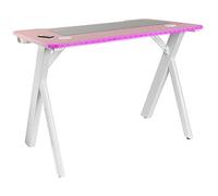 Bureau Gamer - MARS GAMING - MGD100 RGB - Rose-Blanc