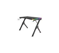 Bureau Gamer Mars Gaming MGDRGB Rectangulaire Métal Support Casque et Bouteille 110x60cm RGB Noir Noir