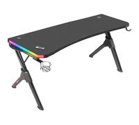 Bureau Gamer Noir 140 cm ARGB - MARS GAMING - MGD140RGB - Eclairage numérique 3D - Tapis nanotextile