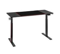 Bureau gaming assis-debout avec éclairage RGB et panneau de commande créatif (multi-moteurs) Noir