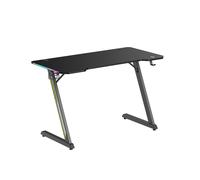 Bureau Gaming avec éclairage RGB, Noir