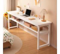 Bureau Gaming, Bureau Assis Debout avec Repose-Pieds, Double Rangement for Un Bureau, Un Espace De Travail Ou Une Coiffeuse.