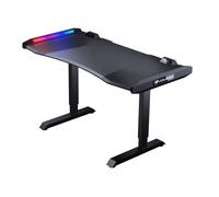 Cougar Gaming | Bureau Gaming | Mars - Fibre de Carbone - Design Ergonomique - Surface Spacieuse - Système de Gestion des Câbles - Éclairage LED Personnalisable