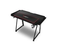 DRIFT GAMING -DRDZ75- Table de Jeu avec Plateau en Fibre de Carbone recouvert d'un Tapis Pleine Grandeur, Support pour Tasses et écouteurs, Pieds réglables, Couleur Noire