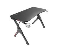 Bureau Gaming Ergonomique MGD Noir Support Casque et Boisson 110cm