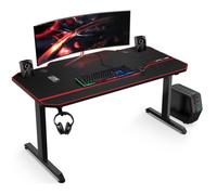 Bureau gaming - GTPLAYER - GTPLAYER - 140x66x73 cm - Forme en T - RGB réglable & tapis clavier
