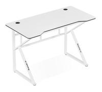 huzaro Hero 1.6 Blanc | Bureau Gaming | Construction Solide | Design Ergonomique | Plateau revêtement Carbone | 100x60cm | Crochet Casque | Porte gobelet | Home Office
