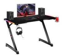 Bureau gaming HUZARO HERO 2.5 LED RVB, 120x60x75cm Panier à boissons, Crochet casque, Bureau PC, Informatique, Pc gaming