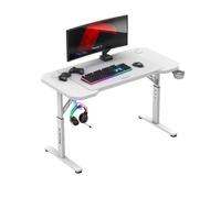 Bureau gaming - HUZARO - Hero 2.6 - Hauteur réglable - Plateau en carbone - Supports casque et gobelet