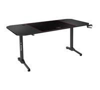 Bureau gaming HUZARO HERO 4.7 Noir, 160x75x75cm, Plateau Carbon, Pieds réglables, Bureau PC, Informatique, Pc gaming