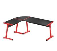 Bureau gaming HUZARO HERO 6.0 Rouge Noir, Bureau d'angle, 147×112cm, PC Gaming, Informatique, Bureau PC, Ergonomique, Carbon