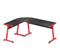 Bureau gaming HUZARO HERO 6.0 Rouge Noir, Bureau d'angle, 147×112cm, PC Gaming, Informatique, Bureau PC, Ergonomique, Carbon