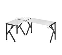 Bureau gaming HUZARO HERO 6.3 Blanc Noir, Bureau d'angle, 147×112cm, PC Gaming, Informatique, Bureau PC, Ergonomique, Carbon